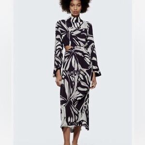 Zara Print Midi Dress